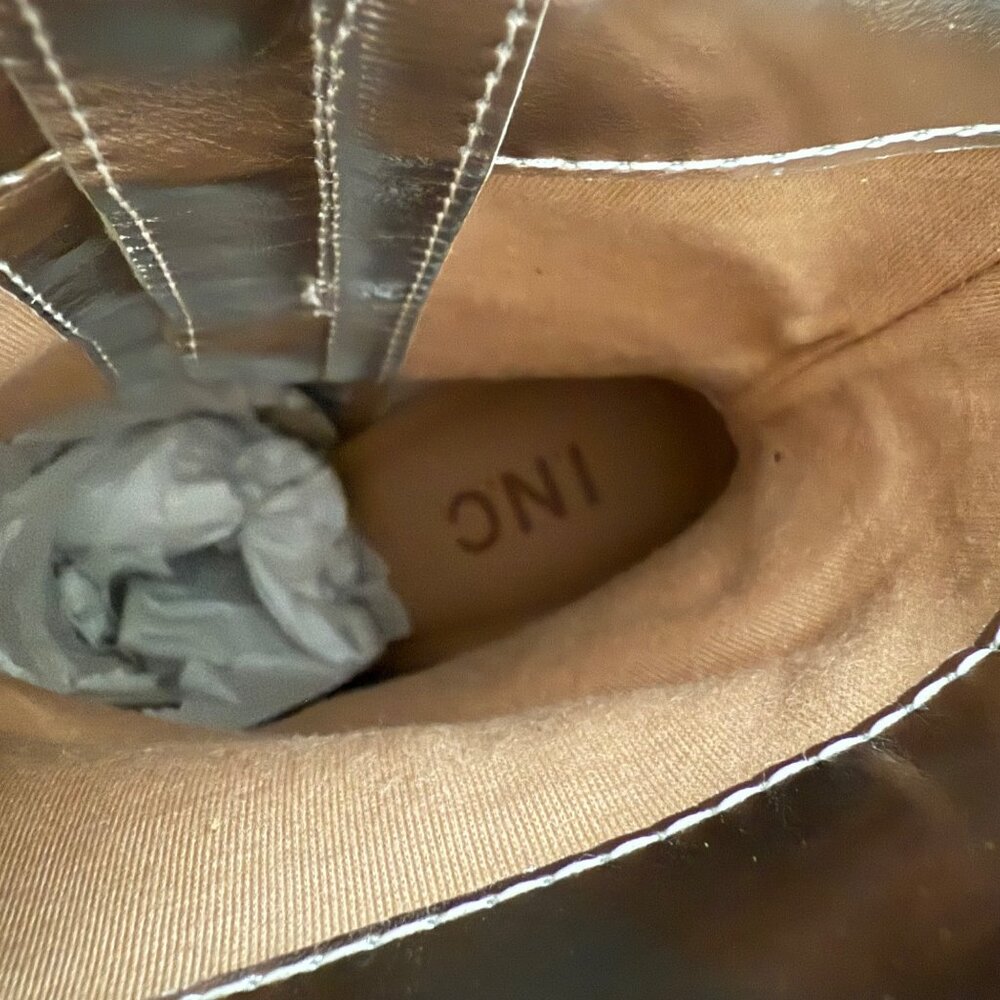 I.N.C. International Concepts Sabeel cuff booties in silver crinkle material, si - Picture 6 of 8